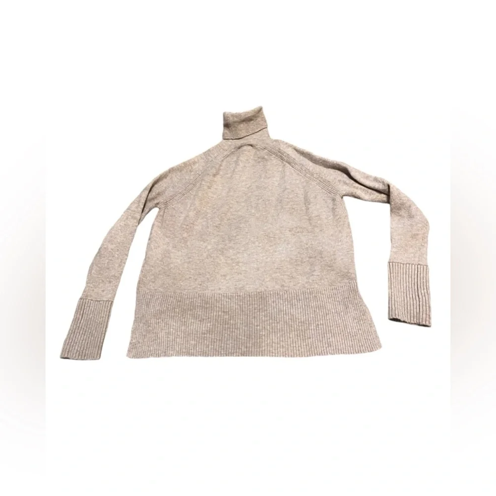 J.Crew Taupe High-Low Boxy Turtleneck Sweater Size XS